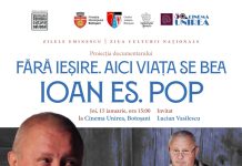 Zilele Eminescu: „Fără ieșire. Aici viața se bea” – un film despre poetul Ioan Es. Pop