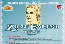 Zilele Eminescu 2026 la Biblioteca Județeană „Mihai Eminescu” Botoșani